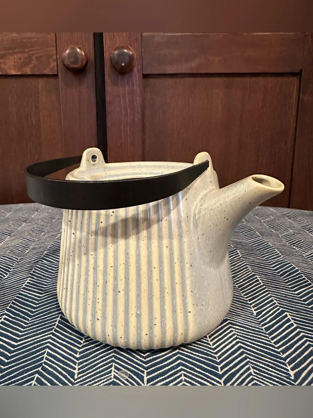BIA Pottery • Cordon Bleu • ceramic tea pot with strainer